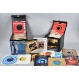 Two Boxes of 45rpm Records to Include T Rex, Eurythmics, Rubettes, Thin Lizzy, Duran Duran, Free,