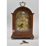 A Modern Mahogany Cased Westminster Chime Bracket Clock by WBA Having Jewelled Movement, Working and