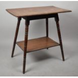 An Edwardian Mahogany Rectangular Topped Two Tier Occasional Table, 68cm Wide