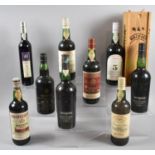 Seven Mixed Bottles of Madeira and One Liqueur Muscat (Australian)