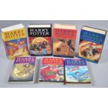 A Collection of Three Hardback and Four Paperback Harry Potter Books to Include Some First Edition