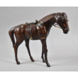 A Continental Leather Study of a Horse, Condition Issues to Ears and One Leg, 28cm high