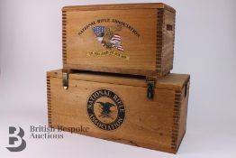 American National Rifle Association Wood Boxes