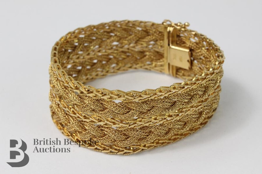 18ct Yellow Gold Mesh Link Bracelet