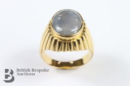 Gentleman's 22ct Yellow Gold Star Sapphire RIng