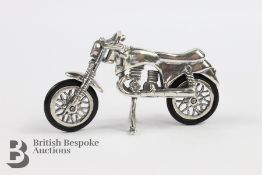 Silver Vintage Motorcycle
