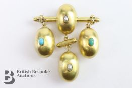 Edwardian Yellow Gold Memorial Brooch