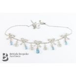 Aquamarine and Diamond Necklace