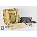 1943 World War Two US Navy Seat Parachute Named with Logbook and 1951 US Navy Life Jacket
