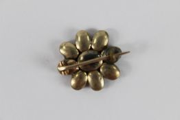 Georgian 9ct Multi-Gem Brooch