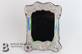 Art Nouveau Silver Easel Back Picture Frame