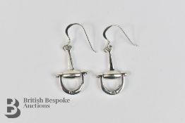 Pair of Silver Stirrup Earrings