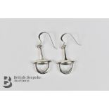 Pair of Silver Stirrup Earrings