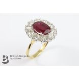 18ct Yellow Gold Ruby and Diamond Ring