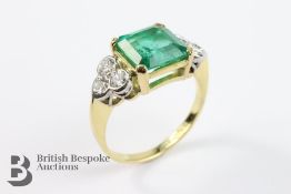 18ct Yellow Gold and Emerald Ring