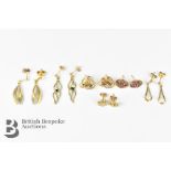 Miscellaneous 9ct Gold Stud Earrings