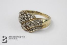 9ct Yellow Gold and Diamond Ring