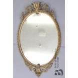 Elegant Victorian Oval Gilt Mirror