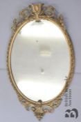 Elegant Victorian Oval Gilt Mirror