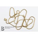 18ct Yellow Gold Box Chain Necklace