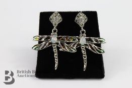 Pair of Silver and Marcasite Earrings