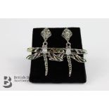 Pair of Silver and Marcasite Earrings