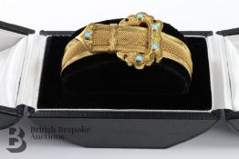 High Carat Turquoise Mesh Buckle Bracelet