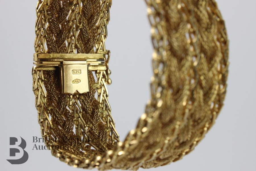 18ct Yellow Gold Mesh Link Bracelet - Image 3 of 7