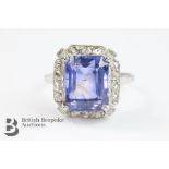 4.95ct Platinum Sapphire and Diamond Ring