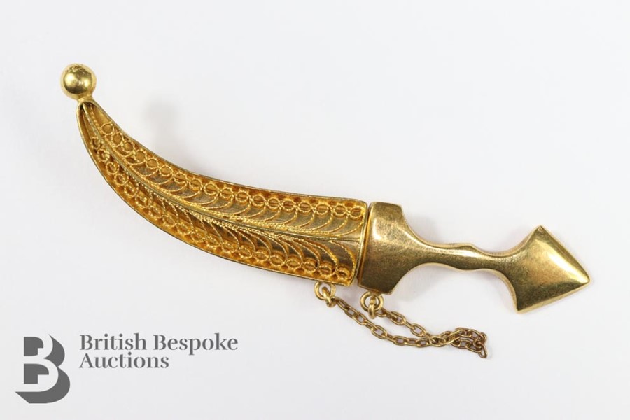 22ct Gold Omani Khanja Brooch