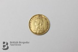 Queen Victoria Shield Back Half Sovereign