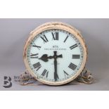 Large Exterior Smiths of London Wrought Iron Clock