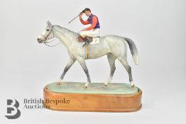 Doris Lindner Royal Worcester Jockey on Grey Horse