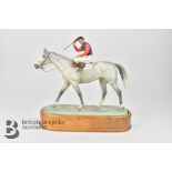 Doris Lindner Royal Worcester Jockey on Grey Horse