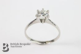 White Gold Diamond Solitaire Ring