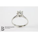 White Gold Diamond Solitaire Ring