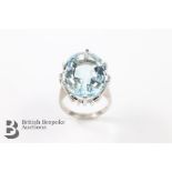 Stunning 16.8 ct White Gold Aquamarine Dress Ring