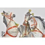 Royal Worcester Doris Lindner Trio of Circus Horses