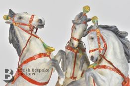 Royal Worcester Doris Lindner Trio of Circus Horses
