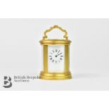 French Gilt Brass Bedside Clock - Henry Jacot