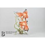 Rosenthal Porcelain Group - Siamese Fantail Fish