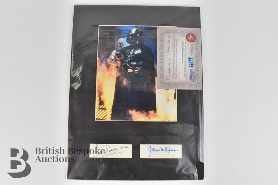 Signed Photograph by Dave Prowse and James Earl Jones with Certificate of Authenticity