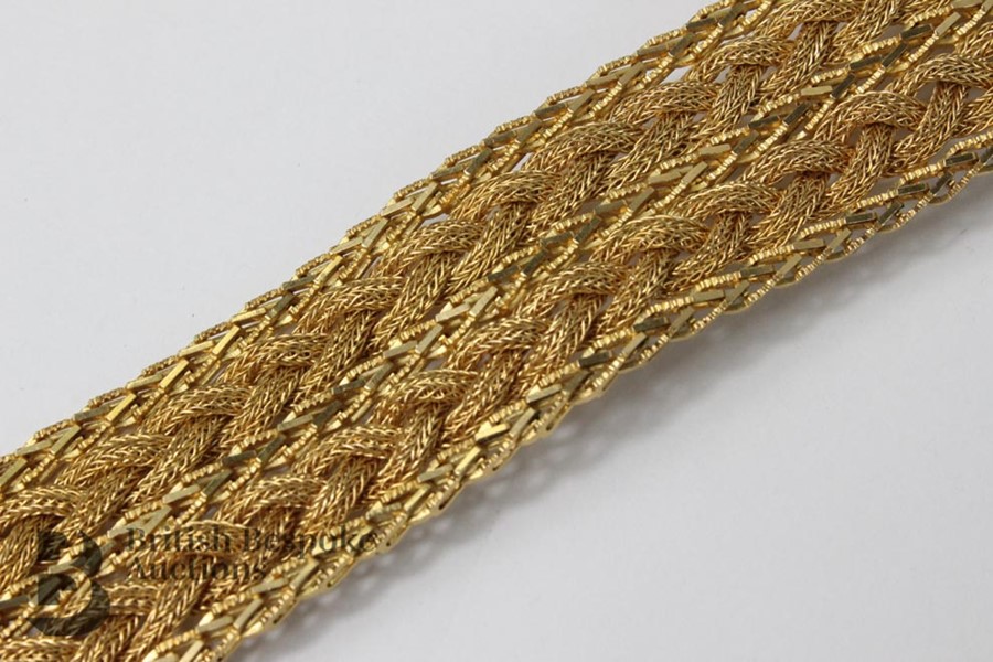 18ct Yellow Gold Mesh Link Bracelet - Image 6 of 7