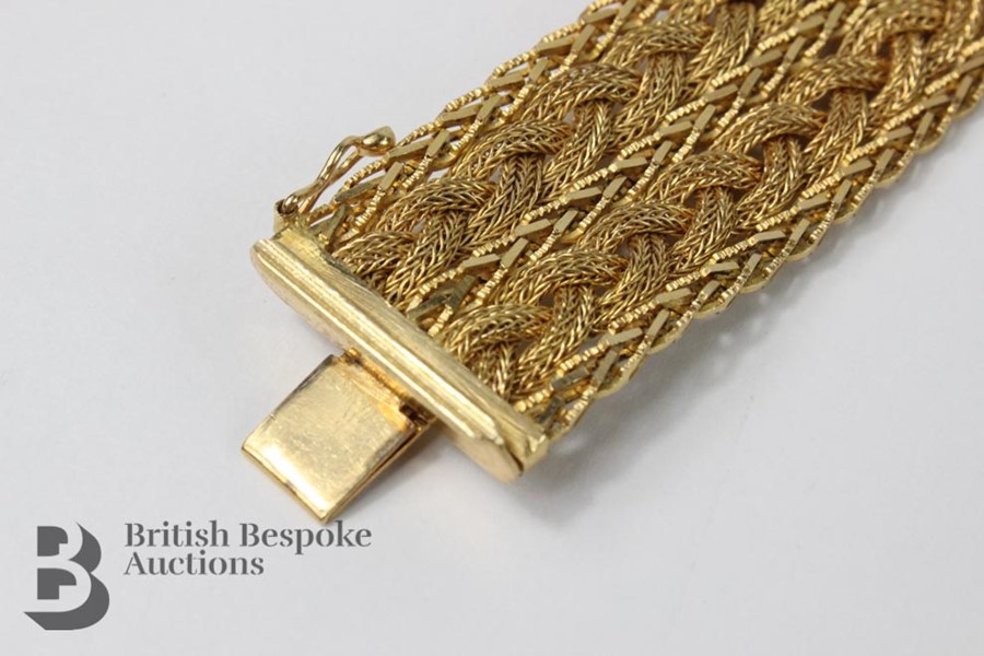 18ct Yellow Gold Mesh Link Bracelet - Image 5 of 7