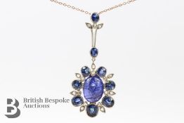 Stunning Sapphire and Diamond Pendant