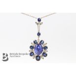 Stunning Sapphire and Diamond Pendant