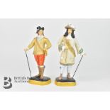 Royal Worcester Charles I and Charles II Figurines