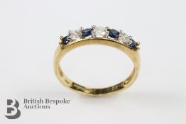 18ct Yellow Gold and Sapphire Ring