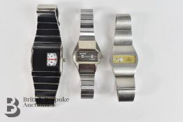 Three Vintage Jump Hour Watches