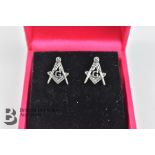 Pair of Silver Masonic Earrings